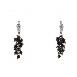Exclusive earrings "Grape" Garnet facet