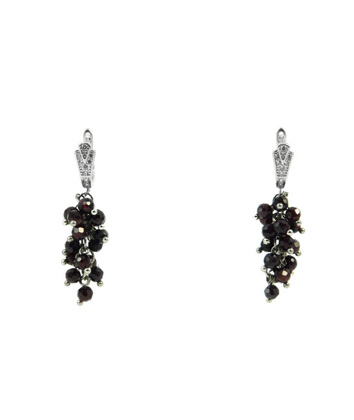 Exclusive earrings "Grape" Garnet facet