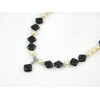 Exclusive necklace &quot;Exquisite&quot; Pearls, Agate rhombus