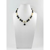 Exclusive necklace &quot;Exquisite&quot; Pearls, Agate rhombus