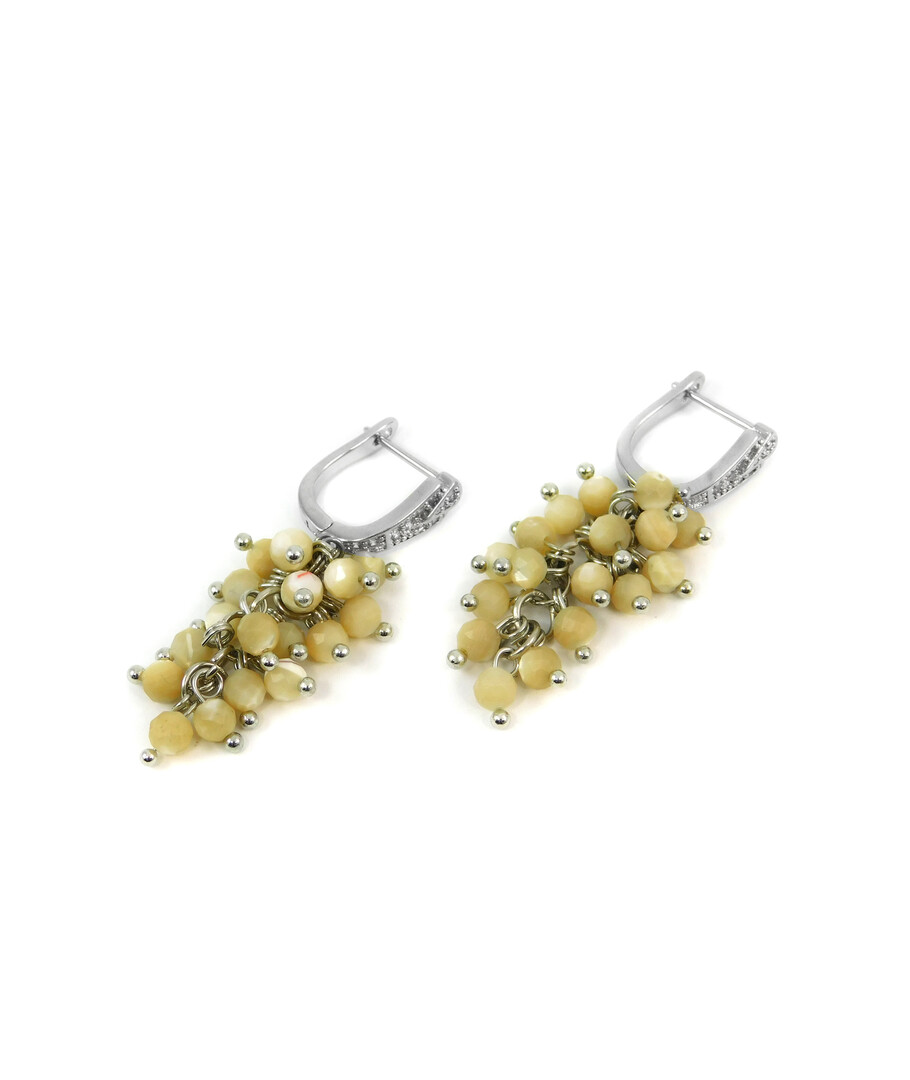 Exclusive earrings "Grape" Mother-of-pearl facet