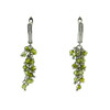 Exclusive earrings &quot;Grape&quot; Green faceted zircon