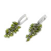 Exclusive earrings &quot;Grape&quot; Green faceted zircon