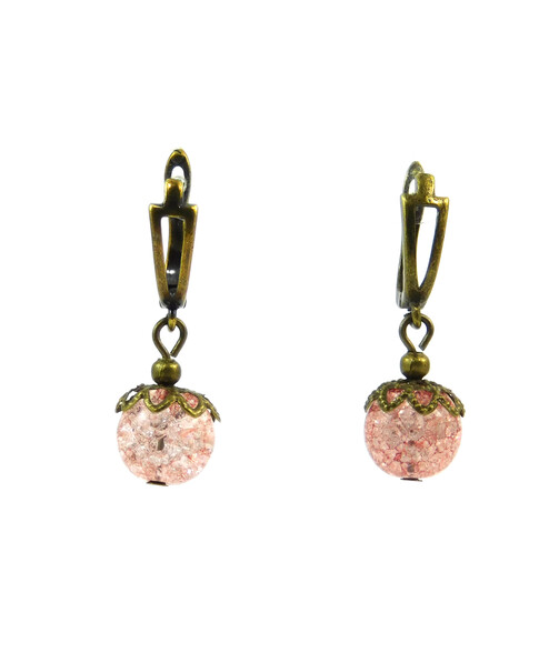 Exclusive earrings "Girl's Dreams" sugar quartz