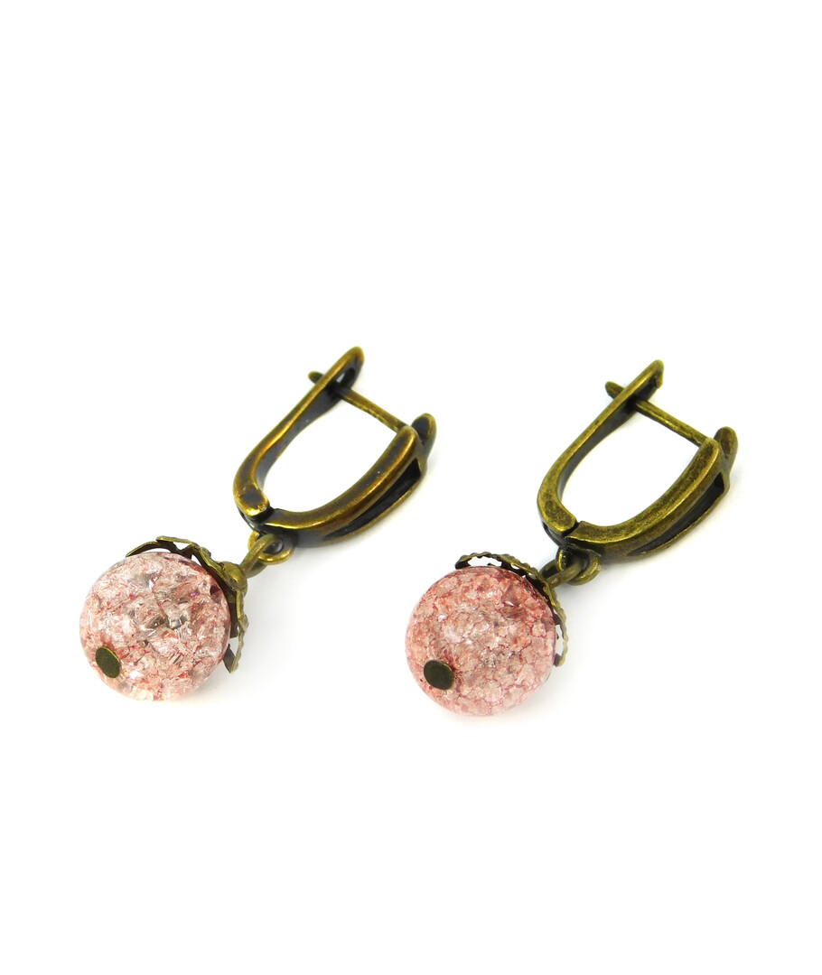 Exclusive earrings "Girl's Dreams" sugar quartz