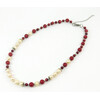 Exclusive necklace &quot;Demi&quot; Pearls beige, coral, tablet