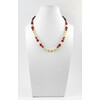 Exclusive necklace &quot;Demi&quot; Pearls beige, coral, tablet