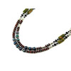 Exclusive necklace &quot;Omana&quot; Jasper rondel, tube, Majorca, 2 rows