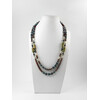 Exclusive necklace &quot;Omana&quot; Jasper rondel, tube, Majorca, 2 rows