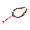 Exclusive necklace &quot;Katrina&quot; Sponge coral, coin, Carnelian tube, 2 rows