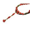 Exclusive necklace &quot;Katrina&quot; Sponge coral, coin, Carnelian tube, 2 rows