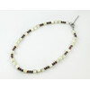 Exclusive necklace &quot;Umbra&quot; Mother of pearl square, Jasper round. facet