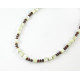 Exclusive necklace "Umbra" Mother of pearl square, Jasper round. facet