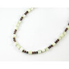 Exclusive necklace &quot;Umbra&quot; Mother of pearl square, Jasper round. facet