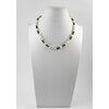 Exclusive necklace &quot;Umbra&quot; Mother of pearl square, Jasper round. facet