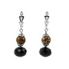 Exclusive earrings &quot;Eternity&quot; Jasper, Czech crystal