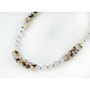 Exclusive necklace &quot;Selenite&quot; Selenite, Opal, Garnet crumb