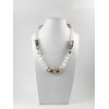 Exclusive necklace &quot;Selenite&quot; Selenite, Opal, Garnet crumb