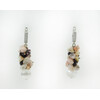 Exclusive earrings &quot;Selenite&quot; Selenite, Opal, Garnet crumb