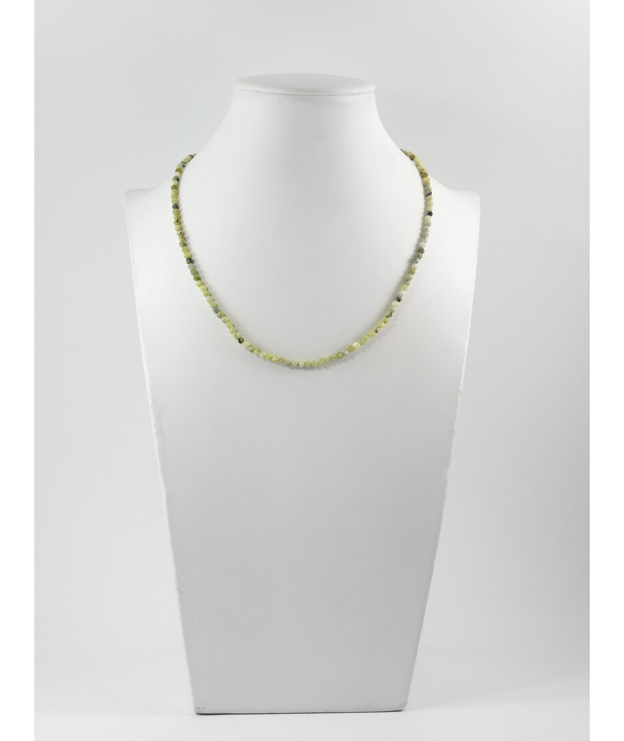 Exclusive necklace Light jadeite, silver