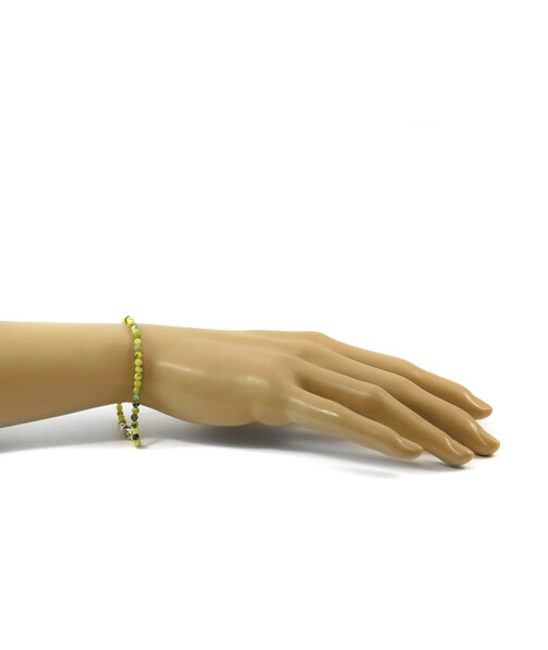 Exclusive bracelet Jadeite light, silver