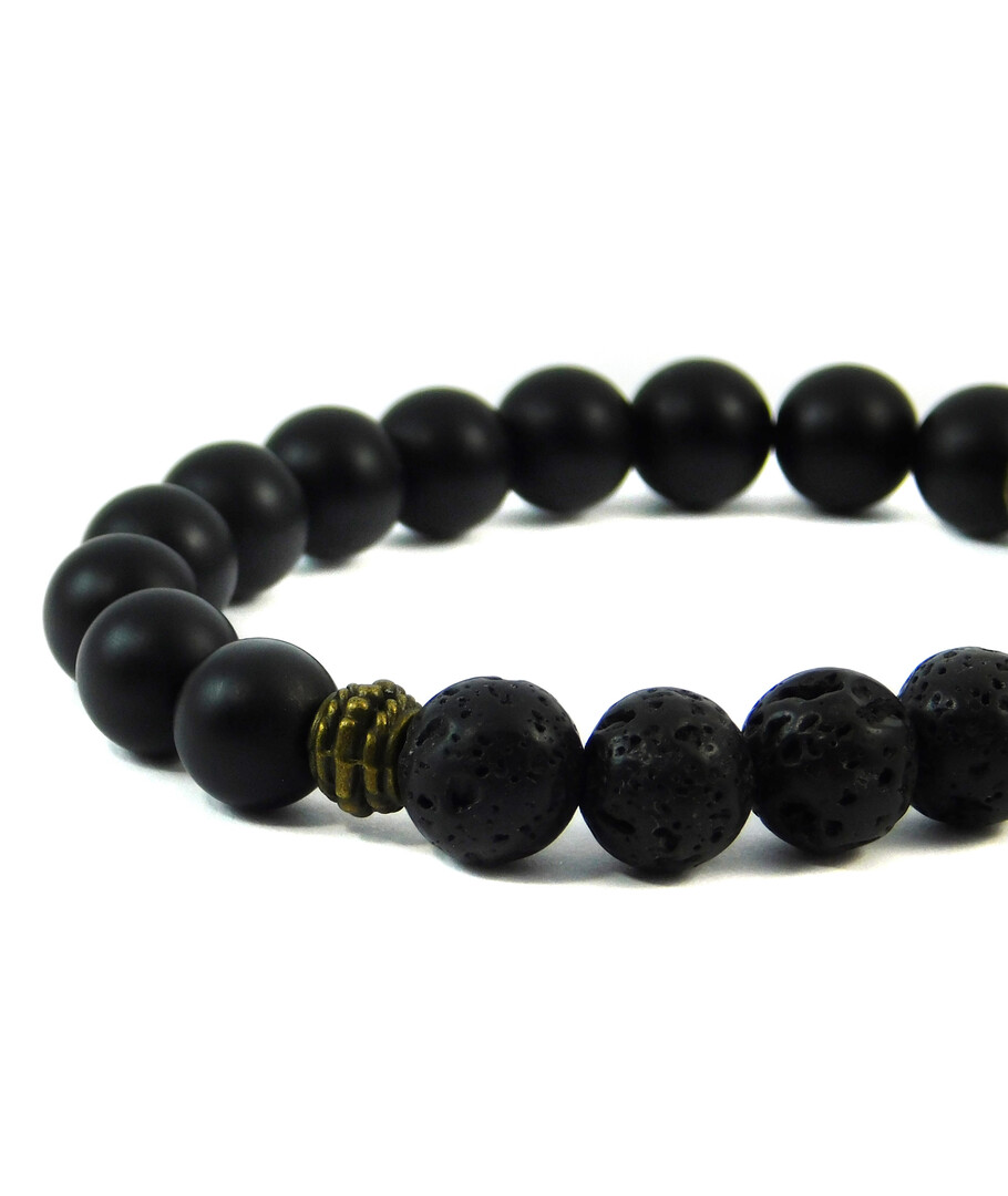 Exclusive bracelet "Armani" Lava, Shungite press