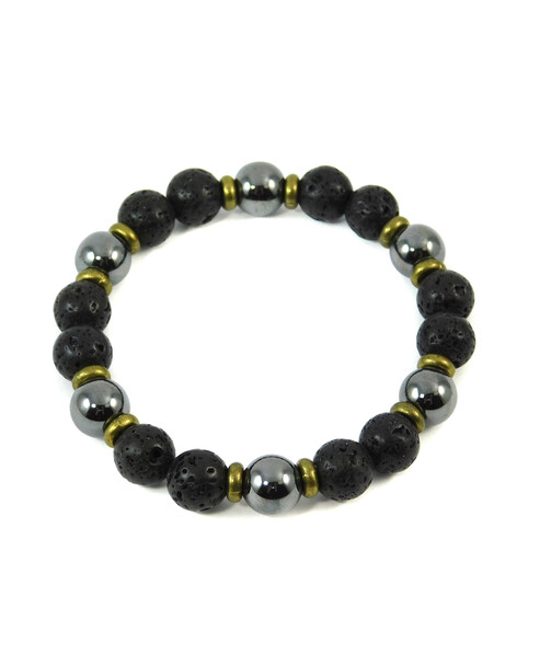 Exclusive bracelet "Armani" Lava, Hematite