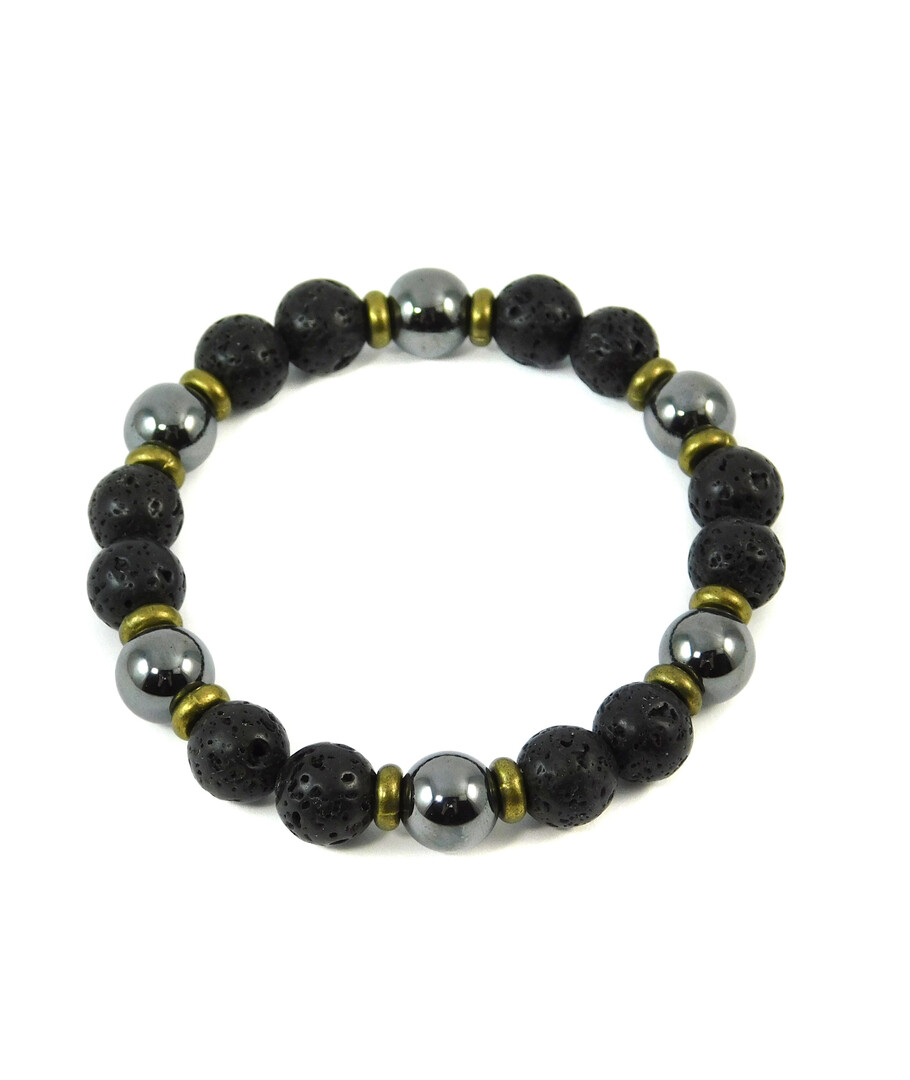 Exclusive bracelet "Armani" Lava, Hematite