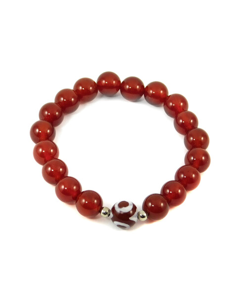 Exclusive Carnelian bracelet, 3 eyes