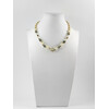 Exclusive necklace &quot;Charlie&quot; Mother of pearl, Rock crystal, Topaz facet