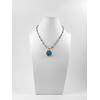 Exclusive necklace &quot;Silk&quot; Sun stone facet, Apatite facet