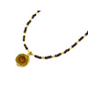 Exclusive necklace &quot;Silk&quot; Garnet facet, Zircon facet