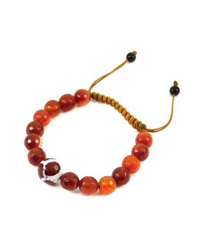 Exclusive bracelet-Shambala Agate facet, 3 eyes