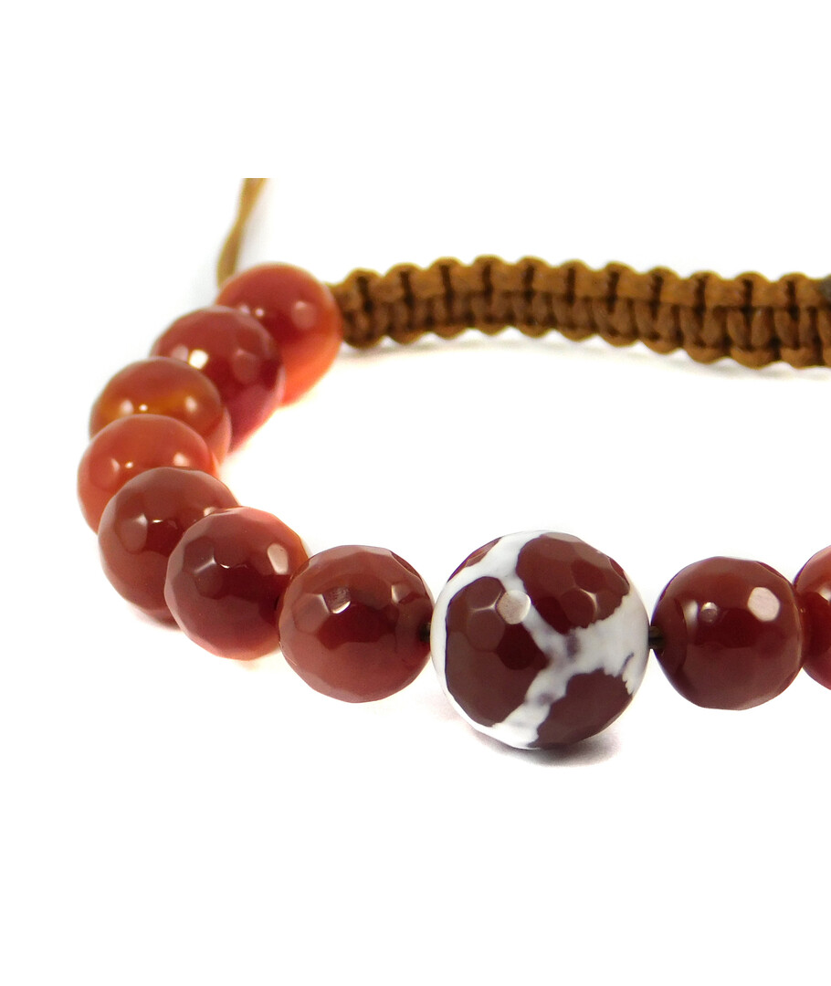 Exclusive bracelet-Shambala Agate facet, 3 eyes