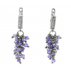 Exclusive earrings "Grape" Purple facet zircon