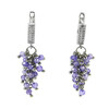 Exclusive earrings &quot;Grape&quot; Purple facet zircon