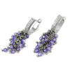 Exclusive earrings &quot;Grape&quot; Purple facet zircon