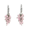 Exclusive earrings &quot;Grape&quot; Pink faceted zircon