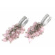 Exclusive earrings "Grape" Pink faceted zircon