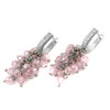 Exclusive earrings &quot;Grape&quot; Pink faceted zircon