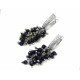 Exclusive earrings "Grape" Aventurine blue edge