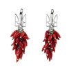 Exclusive earrings &quot;Grape&quot; Coral fig