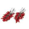 Exclusive earrings &quot;Grape&quot; Coral fig