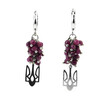 Exclusive earrings &quot;Grape&quot; Ruby facet