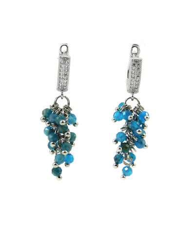 Exclusive earrings "Grape" Apatite facet