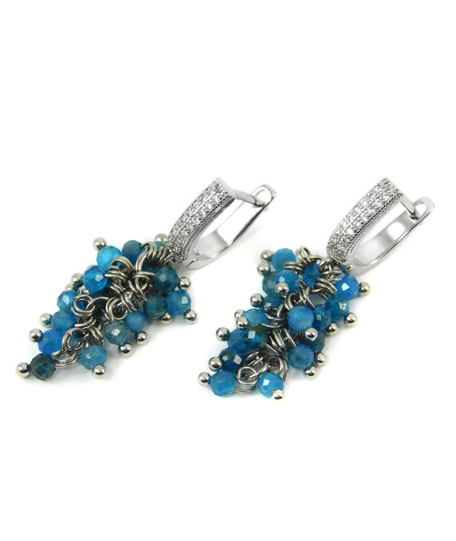 Exclusive earrings "Grape" Apatite facet