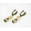 Exclusive earrings &quot;Caramel melody&quot; Mother of pearl, oval