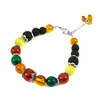 Exclusive bracelet Amber, Cat&#039;s eye, Malachite, Carnelian