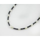 Exclusive necklace "Lupine" Rice pearls, Tourmaline facet