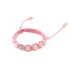 Exclusive children&#039;s shamballa &quot;Smile&quot; Rose quartz